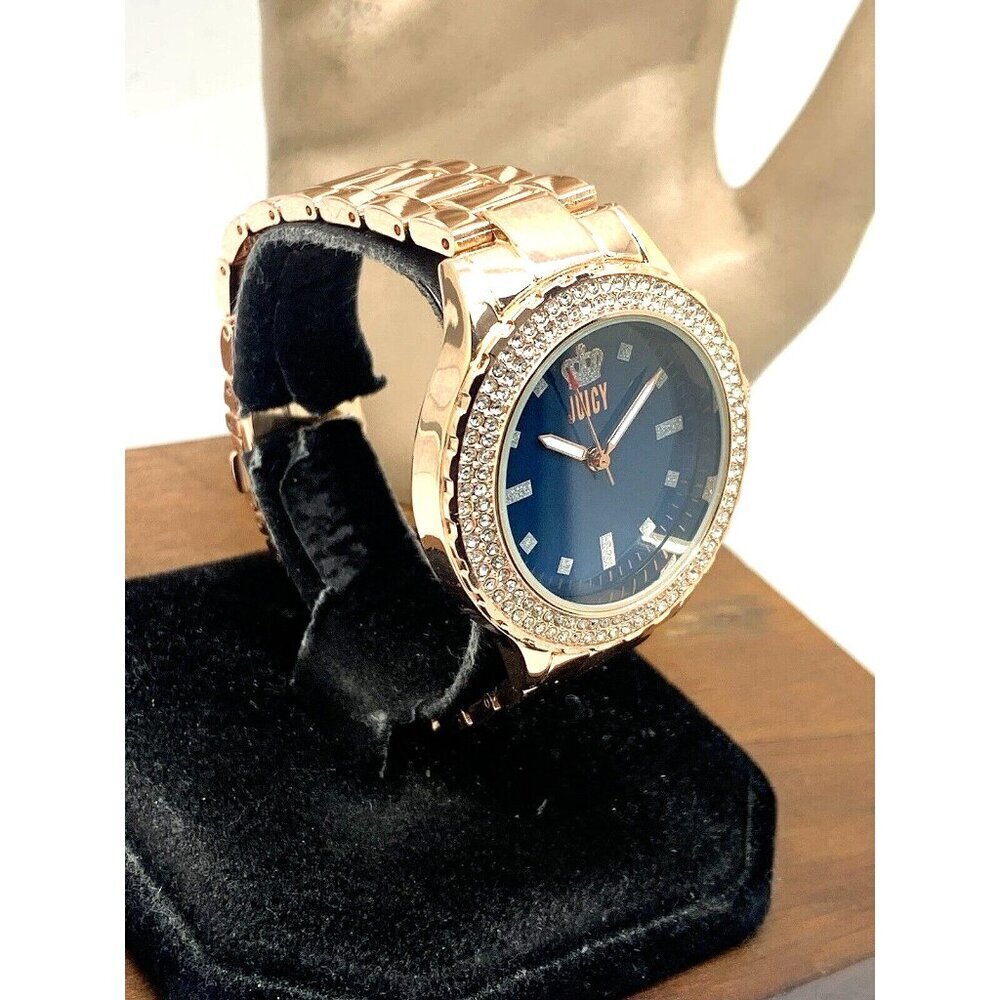 Juicy By Juicy Couture Women's Watch JC/5000 Quartz Blue Dial Rose Gold Steel - Picture 2 of 13